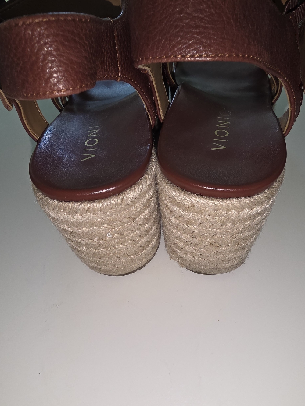 Vionic Burgundy/maroon l Braided-Strap Wedge Sandals - Picture 7 of 9
